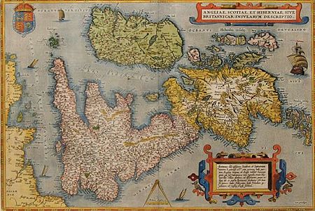 Mercator Britain copied by Ortelius