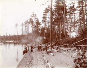 Moose camp and shore, Lake Kipawa