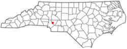 Location of Harrisburg, North Carolina