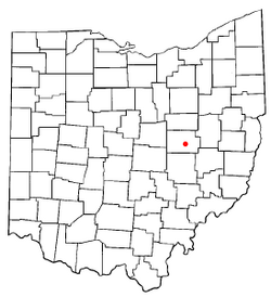 Former location of Muskingum, present-day site of Coshocton, Ohio