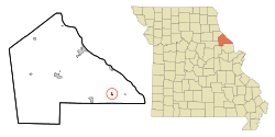 Location of Paynesville, Missouri