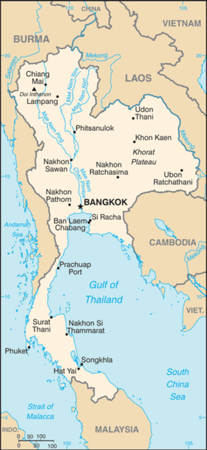 Thailand map CIA