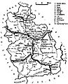 1938 map of interwar county Hunedoara