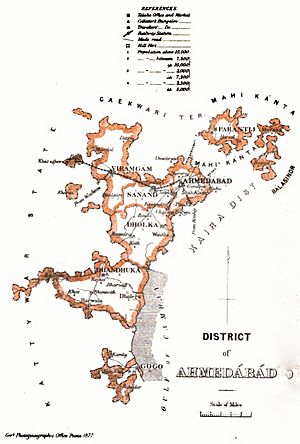 Ahmedabad District Map 1877