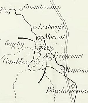 Anglo-French attack at Combles, Somme, 25 September 1916