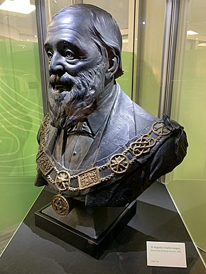 Bust of Augustus Charles Gregory sculpted by Oscar Fristrom in 1905