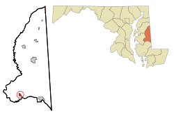 Location of Preston, Maryland