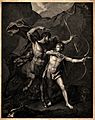 Chiron and Achilles. Lithograph after J.B. Regnault. Wellcome V0035831
