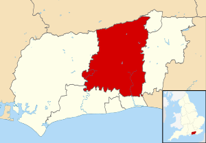 Horsham UK locator map