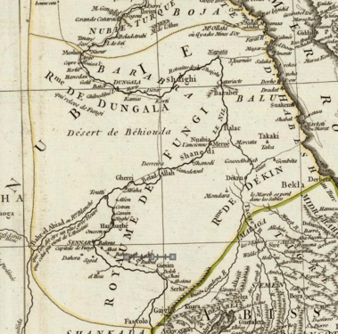 Map of Funj Sultanate (1749)