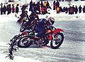 Motorcycly speedway on ice