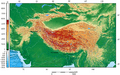Tibet and surrounding areas topographic map 3
