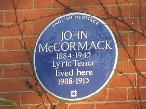 Blue plaque re John McCormack - geograph.org.uk - 1090140