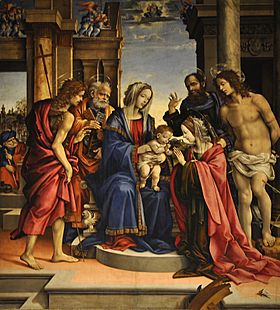 Filippino Lippi (ca. 1457–1504) - Mystiek huwelijk van de heilige Catharina (1501) - Bologna San Domenico - 25-04-2012 15-19-08