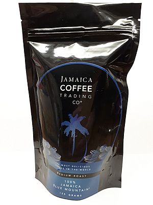 Jamaica Blue Mountain Coffee in a packet