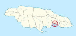 Kingston in Jamaica (special marker)