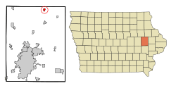 Location of Coggon, Iowa