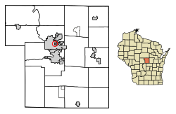 Location of Park Ridge in Portage County, Wisconsin.