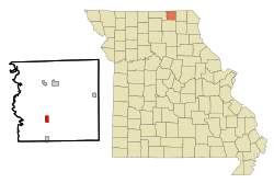 Location of Queen City, Missouri