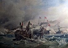 Soerensen Seeschlacht bei Lissa 1866 Rammstoss
