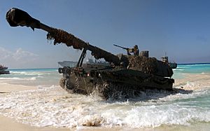 Spanish M109A5 howitzer Bright Star 2001