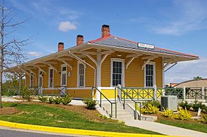 Historic train station in Morganton
