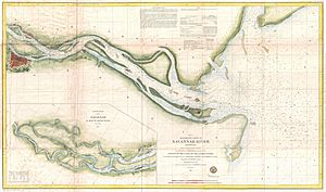 1855 U.S. Coast Survey Chart or Map of the Savanna River, Georgia - Geographicus - SavannahRiver-uscs-1855