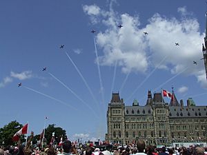 Canada Day 2008 Snowbirds over Parliament