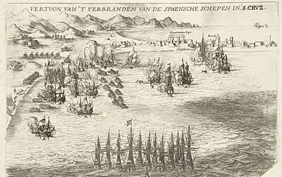 Grabado batalla Santa Cruz 1657