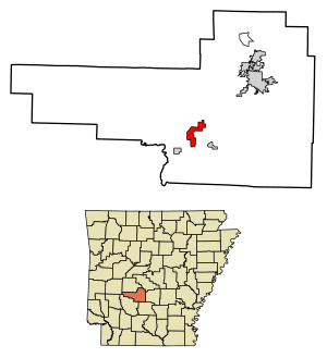 Location of Midway in Hot Spring County, Arkansas.