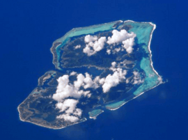 NASA picture of Huahine viewed from the north