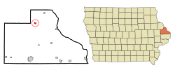 Location of La Motte, Iowa