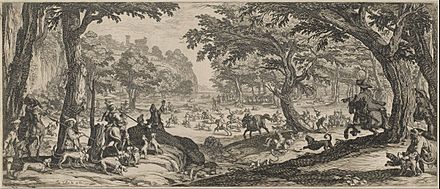 Jacques Callot - The Stag Hunt - Google Art Project