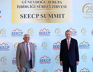 Josep Borrell Fontelles and Recep Tayyip Erdoğan in Turkey