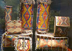 Lakota Parflech Displayed at the National Museum of the American Indian, Washington, D.C.