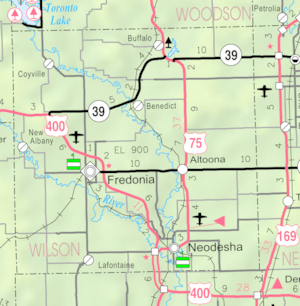Map of Wilson Co, Ks, USA