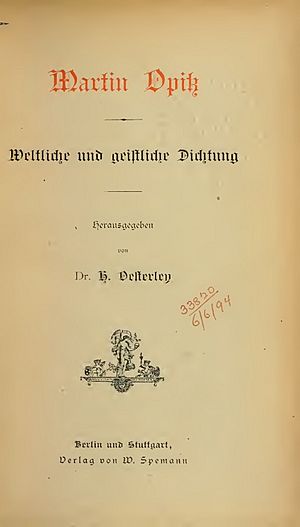 Opitz, Martin – Weltliche und geistliche Dichtung, 1888 – BEIC 3279391