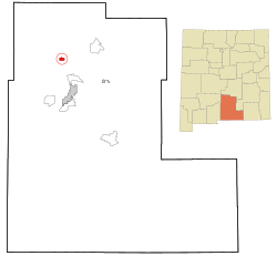 Location of Tularosa, New Mexico