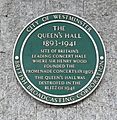 Queen's Hall green plaque London
