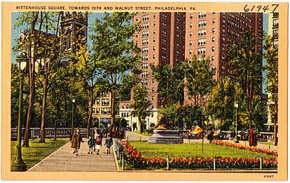Rittenhouse Square, towards 19th and Walnut Street, Philadelphia, PA (61947)