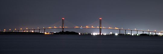 Sidney Lanier Bridge at night