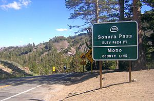 Sonora Pass Sign Eastbound