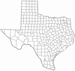 Location of Bruni, Texas