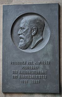Wien, Universität, Tafel Friedrich von Wieser