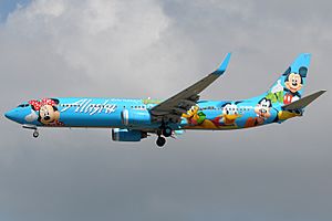 Alaska Airlines 737-900 with Disneyworld livery