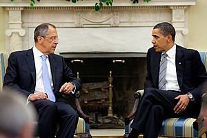 Barack Obama meets with Sergey Lavrov 5-7-09