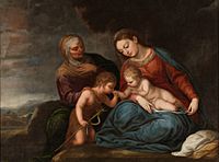 Bocanegra Virgen con el niño Santa Isabel y San Juanito