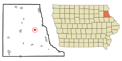 Location of Garnavillo, Iowa