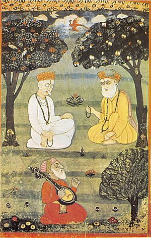Nanak and Mardana with Kabir