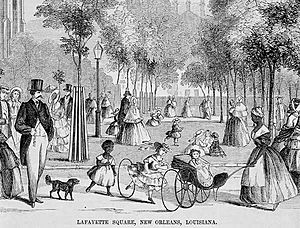 New Orleans, LaFayette Square, Ballou 1854